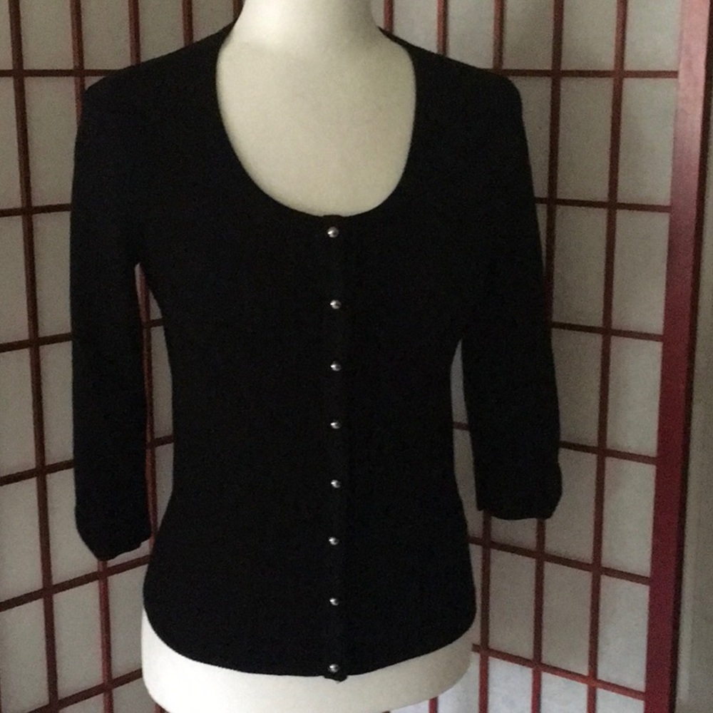WHBM /  Black Cardigan / XS